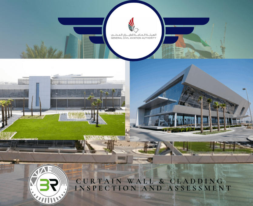 Independent façade inspection of ACC and EACC facilities at Sheikh Zayed Air Navigation Centre, Abu Dhabi.